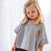 LELE JOVE Kinder Entspanntes Kurzarm-T-Shirt aus Frottee-Baumwolle