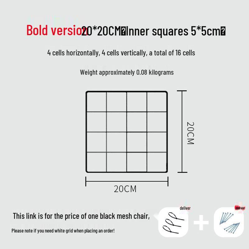 Black Iron Mesh Jewelry Photo Display Grid