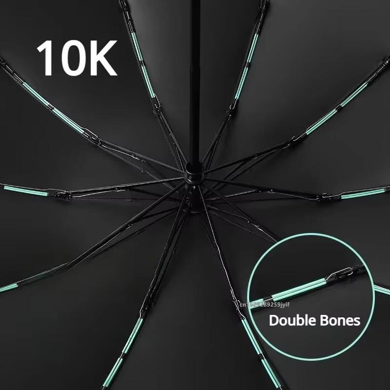Men Women Umbrella Fully Automatic Reverse Folding Umbrella with Windproof Reflective Stripe UV Umbrellas