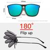 Men's Polarized Clip-On Sunglasses Vintage Square Design Anti-Glare Night Vision Driving Goggles