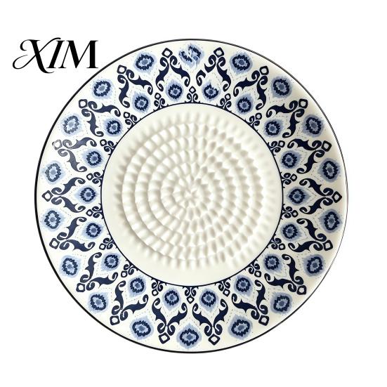 Ginger Grinder Tool Ceramic Garlic Grater Plate, Manual Masher for Kitchen, Non Slip Grinding Dish Quick Puree Maker Chili And Nuts, Kitchen