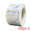 50-500Pcs Rainbow Laser Thank You Stickers 1 Inch White Thank You Small Business Sticker For Crafts Gift Packaging