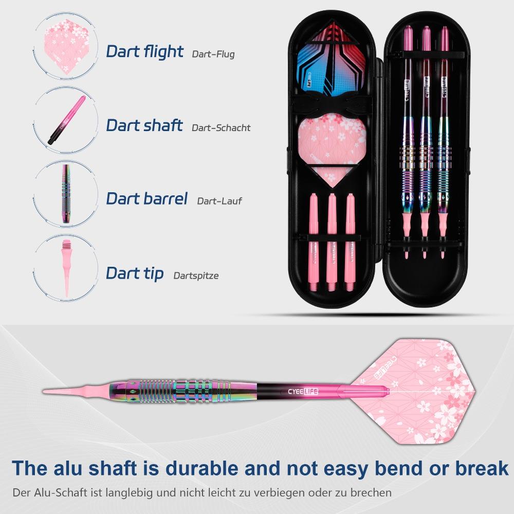 3er Dartset 18g Softdarts mit Köcher