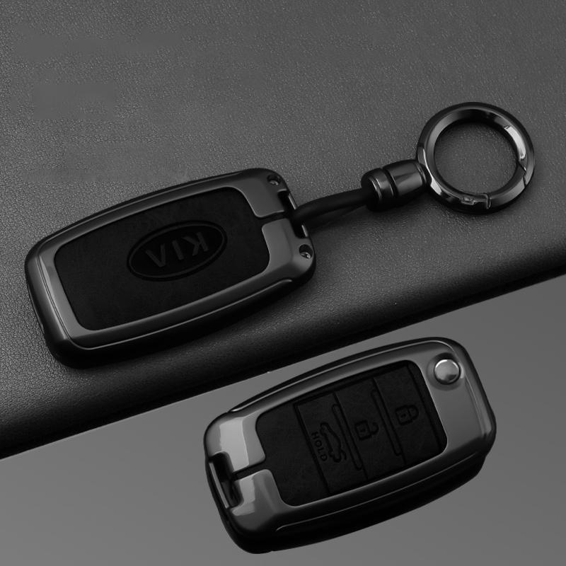 2026 Hot Car Sticker Alloy Car Flip Key Case Cover Shell Fob For KIA RIO 3 K2 K3 K4 K5 Sportege Picanto Optima Soul Ceed Sorento