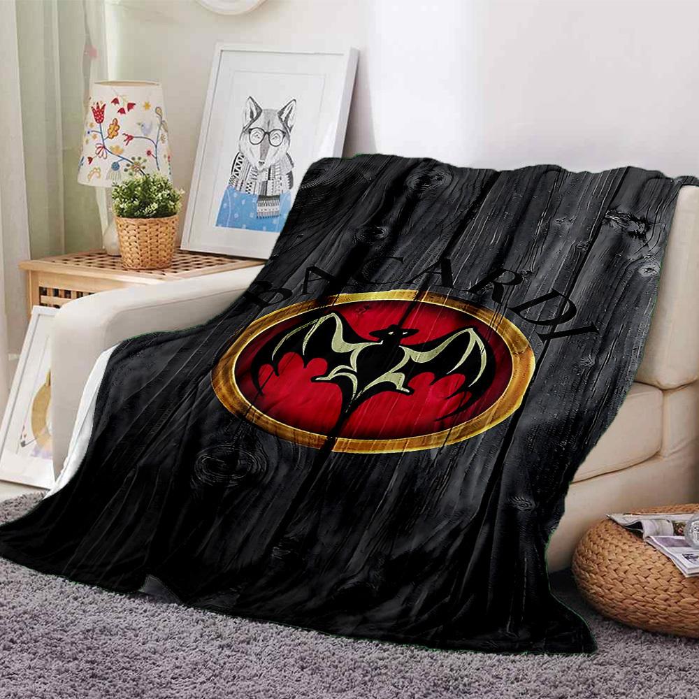 

1pc Bacardi Bat Soft Flannel All-Season Throw for Home, Office, Outdoor UseDurable Comfort 100521 80cmx120cm(31inx47in)