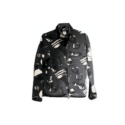 Musterdruck Zip-Up Stehkragen Jacke Herrenjacken Schwarz DQ6127-070