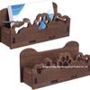 Pet-Themed Wooden Paw Print Business Card Holder & Postcard Display Stand