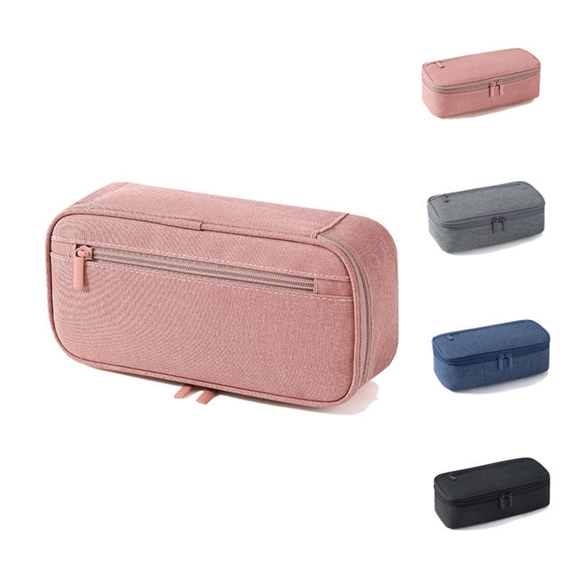 Solid Color Multifunctional Student Pencil Cases Stylish Large Capacity Pencil Cases Durable Oxford Cloth Pencil Case