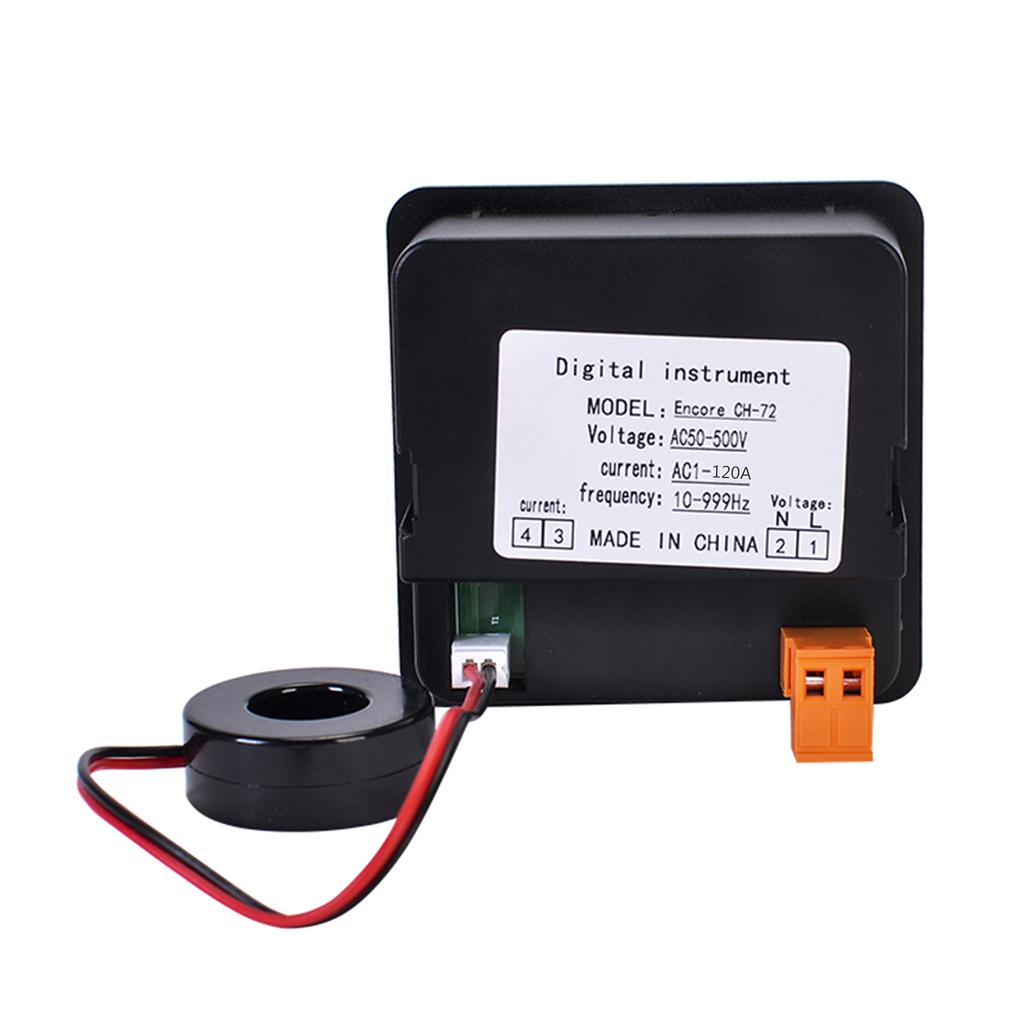 Digital Voltage Current Meter Panel Voltmeter Ammeter Frequency Meter LED Display AC50-500V 1-120A Embedded Installation