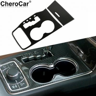Soft Carbon Fiber Console Gear Shift Cover Trim for Jeep Grand Cherokee 2011-13