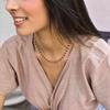 Natural Garnet Beaded Necklace Faceted Rosary Beaded Necklace Healing Crystal Layering Necklace Gifts for Women Jewelry Styling Ideas