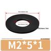 Rondella Piana Isolante in Gomma Nylon Plastica Ultra-Sottile, M3-M24
