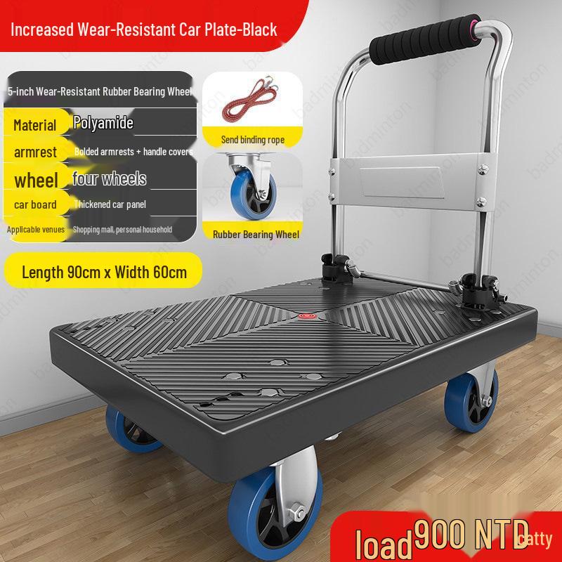 Lightweight Portable Folding Hand Cart for Moving and Delivery, Small Flatbed Truck for Household Use, Free Shipping