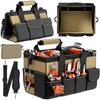 Portable Tool Bag With Adjustable Shoulder Strap Heavy Duty Zipper Large Capacity Electricians Mechanics