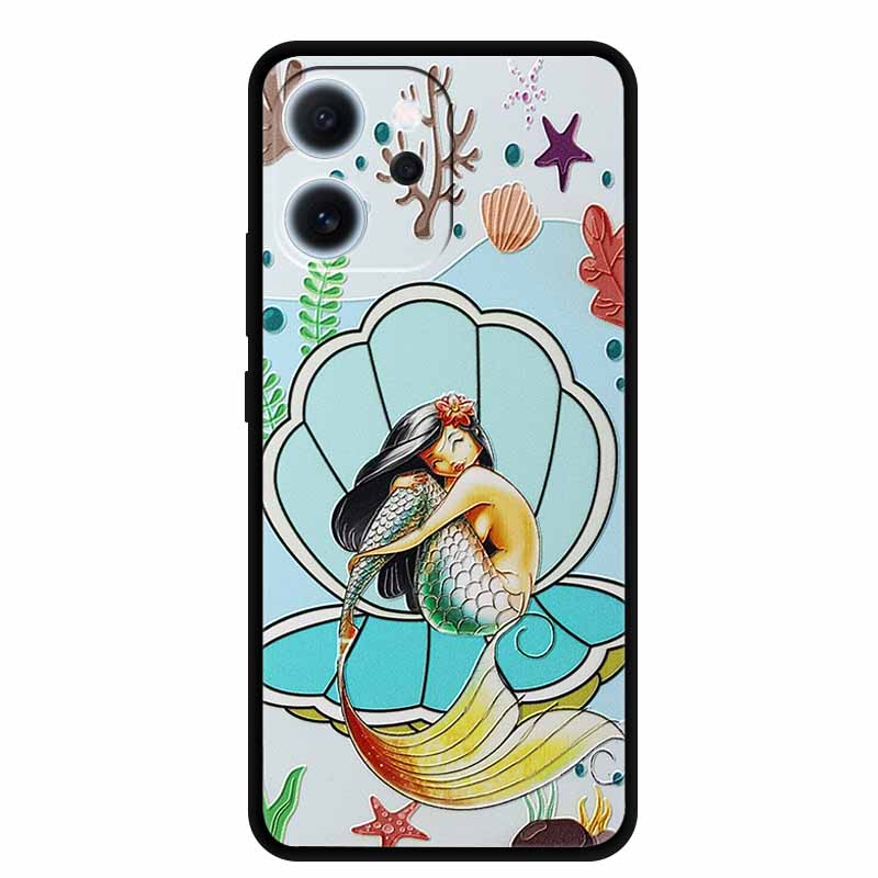3D Flowers Emboss Fundas For OPPO Reno 15F 5G Case Soft Silicone Phone Cases For OPPO Reno 15F Back Covers Shell Coque 6.57"