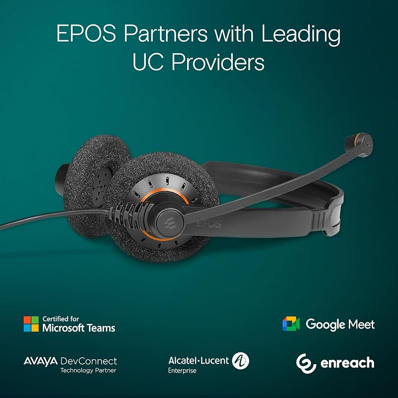 EPOS IMPACT SC 60 USB ML Headset - USB Connection, Noise-Canceling Microphone, Stereo Sound, Clear Calls, Microsoft Teams Certified, All-Day Comfort
