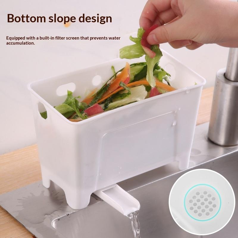 Table Top Trash Can Mini Home Kitchen Waste Storage Box Sink Drain Basket Dry Wet Separation Filtration Magical