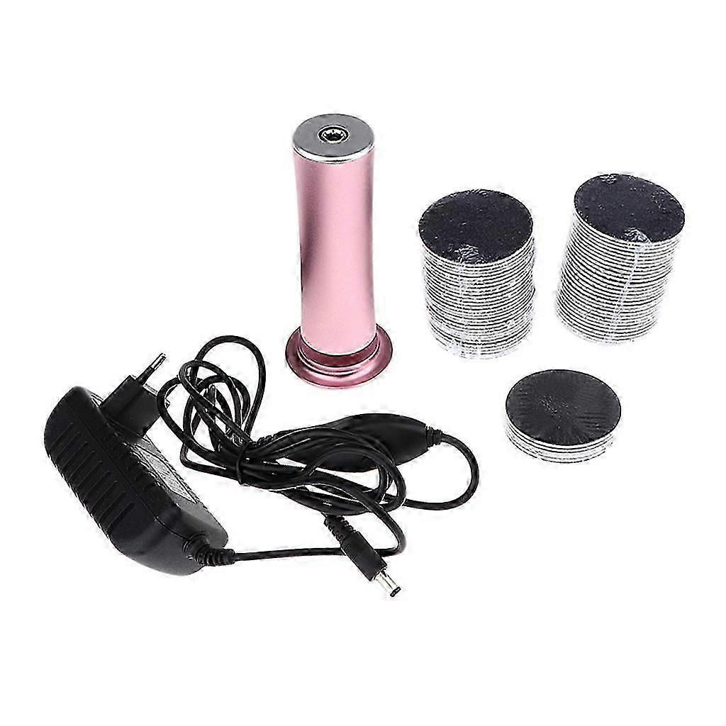 Electric Foot Callus Remover Kit with 10 Replacement Sandpaper Disks EU Plug for Home Pedicure and Foot Care Treatment
