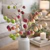6 Fruit Artificial Fruit Branch Plastic Long Branches Simulation Red Delicious Handmade Realistic Fake Plants Wedding Decor