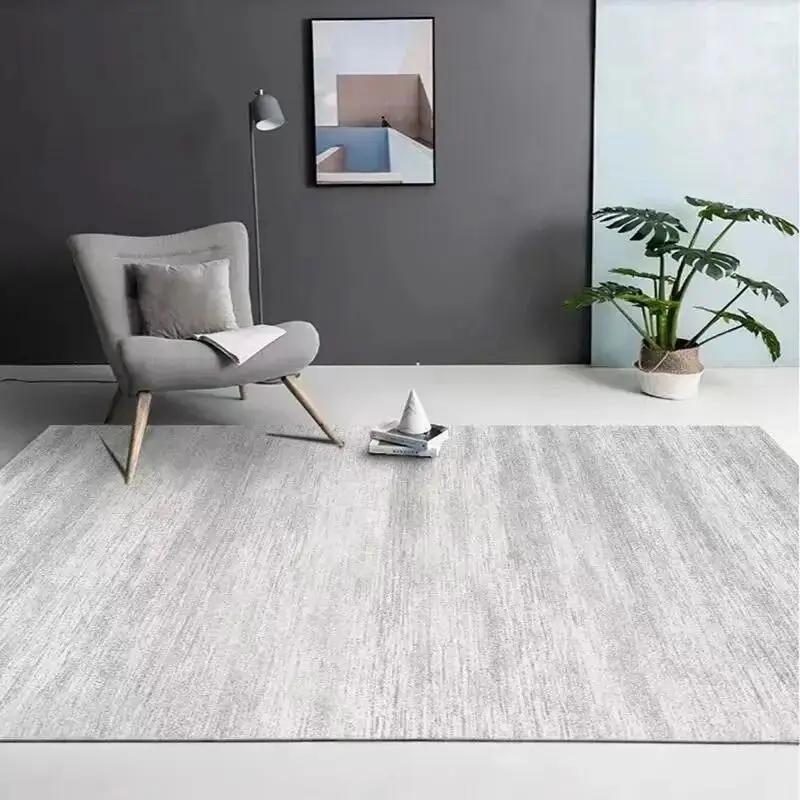 Luxury Gray Series Carpet Area Rug Stain Resistant Floor Mat for Living Room Bedroom and Office Indoor Decor Aesthetic Home