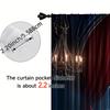 2pcs, 2D flat Drapes Gothic castle print Light Filter Holiday Decorations Use for Various room decor aesthetic