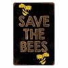 Vintage Bee Kind Funny Poster Honeybee Happy Retro Metal Sign Home Outdoor Wall BeeKeeper Slogans Art Tin Plate Decoration