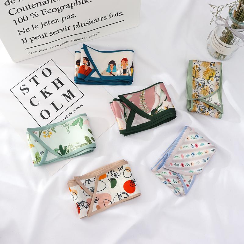 100cm*7cm Summer long fashion female small scarf scarves female flowers hair ribbon hairband women skinny scarf women