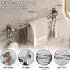 Versatile No-drill Space Aluminum Towel Rack In Stylish Gun Grey For Your Bathroom