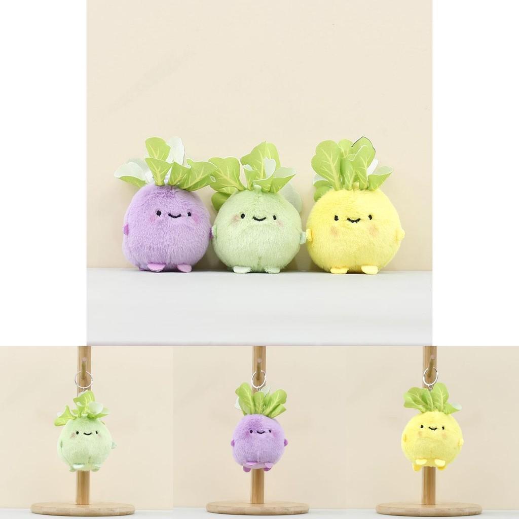 Cute Plush Cabbage Hanging Ornament Unique Vegetable Keychain Stuffed Toy For Bags