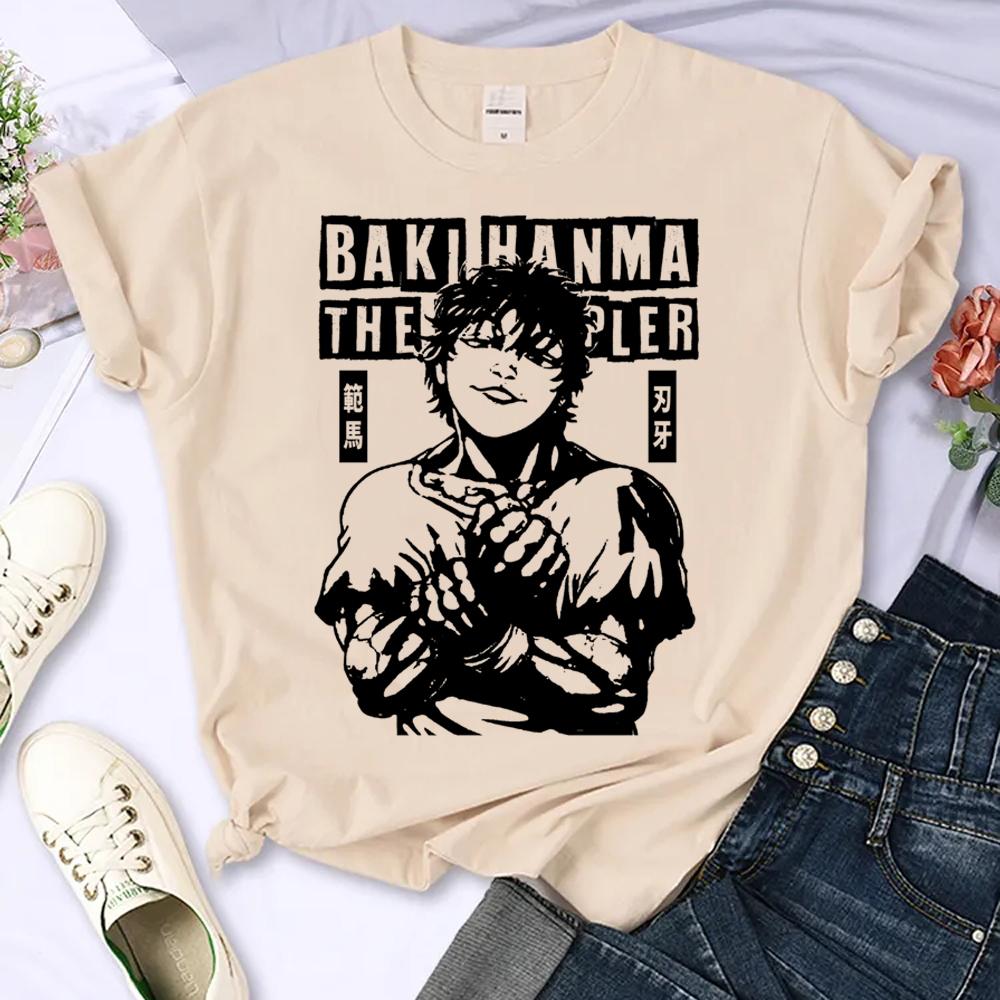 

Baki Hanma tshirts Women anime funny harajuku tshirts female Unisexga clothing S