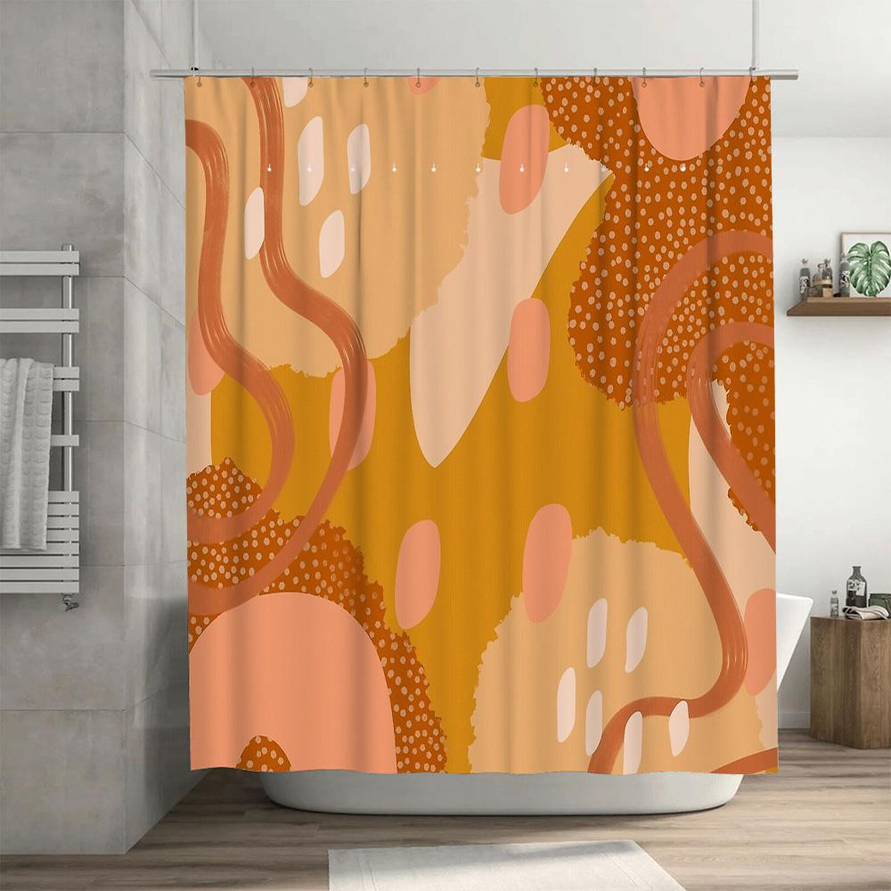 Bathroom Shower Curtain Waterproof Vintage Floral Patterned Fabric Decor Farmhouse Rustic Home Textile Washable Liner