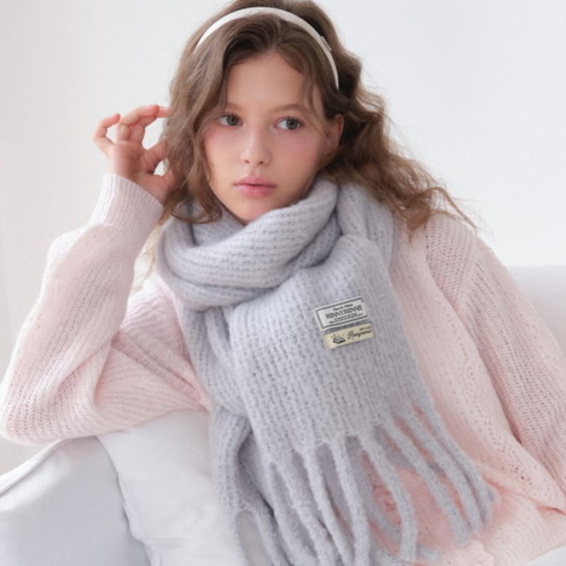 

RENNYRENNIE KITTEN HAIRY MUFFLER - Choose from 9 different kitten hairy mufflers 07 LIGHT GRAY (M007LG)