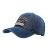 Denim Baseball Cap With Embroidered Letters For Outdoor Sun Protection