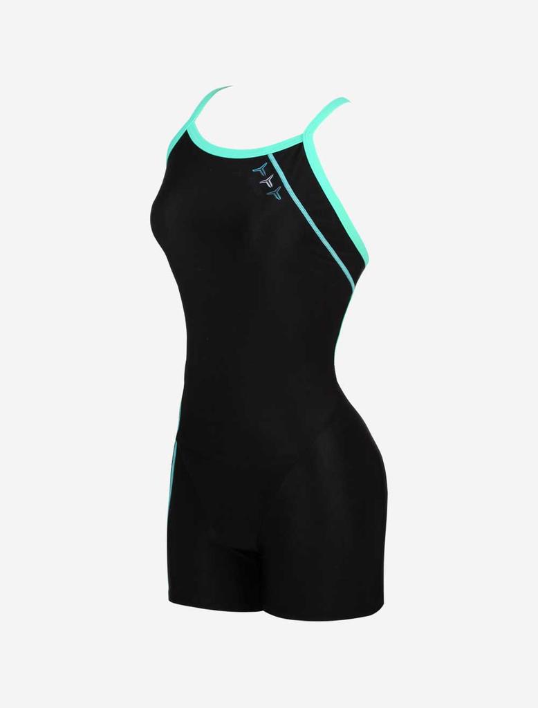 Toneidoseupocheu Aero Black Women'S 2-Part Half-Body Swimsuit