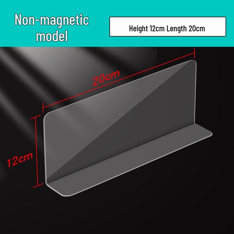 Transparente L-förmige magnetische PVC-Regalteiler für Supermärkte und Kioske