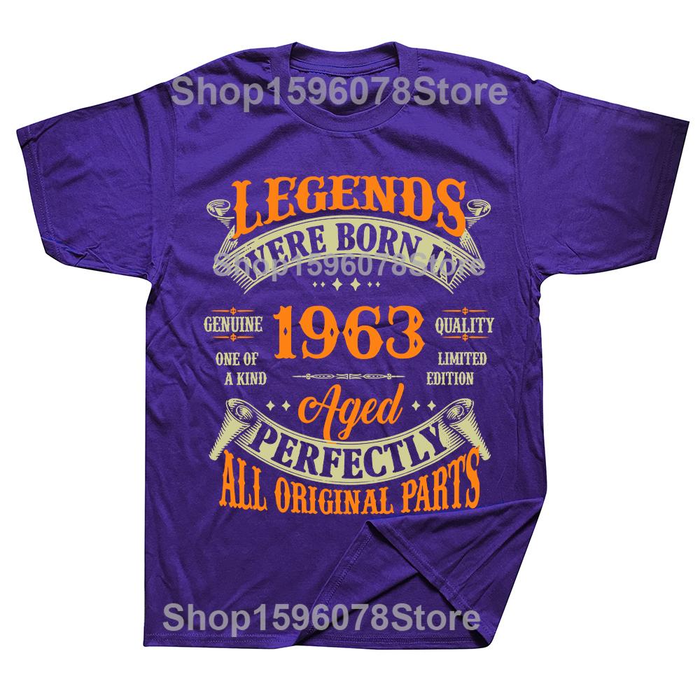 Birthday Vintage 1963 Old Gifts Vintage TShirts Summer Graphic Tshirt Streetwear Clothing Oversized Short Sleeve Tshirt