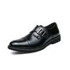 Gentleman Business Loafers New Fashion Men's Pointed Black Monk Strap Shoes Designer Formal Wedding Dress Homecoming Footwear