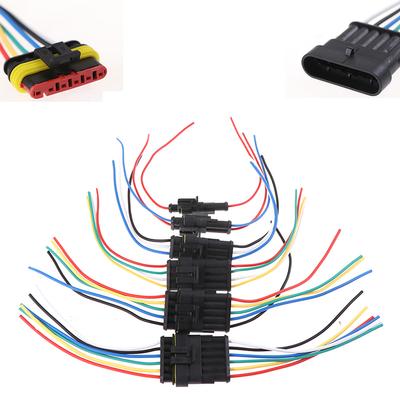 1/2/3/4/5/6 pinos fêmea macho à prova d'água cabo elétrico conector automático plugue de carro