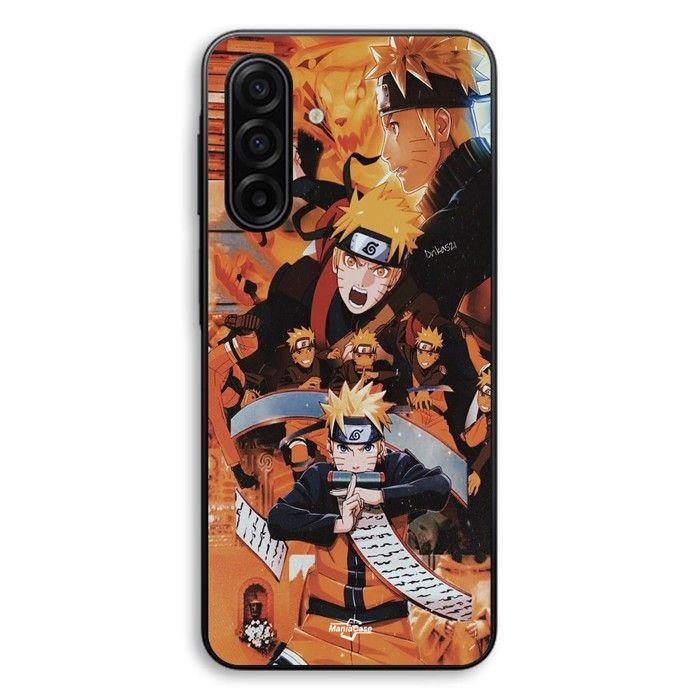 Coque de téléphone - MANIACASE - Samsung Galaxy A27 - Silicone TPU - Noir - Naruto Uzumaki