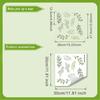 Green Leaf Wall Decals Removable Botanical Peel And Stick Stickers Minimalist Plant Decor For Bedroom Living Room