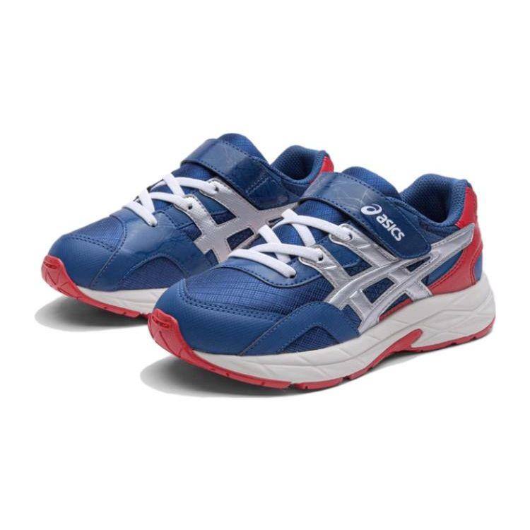 Asics Contend Comfortable Lightweight Stable Daily Outdoor Sports Running Shoes Kids Sneakers Blue Red 1014A359-400