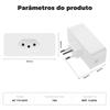 Ewelink Brazilia Monitor de putere 16a Adaptor de priză inteligentă Wifi Telecomandă fără fir Aplicație de sincronizare a temporizatorului de voce pentru Google Home Alexa