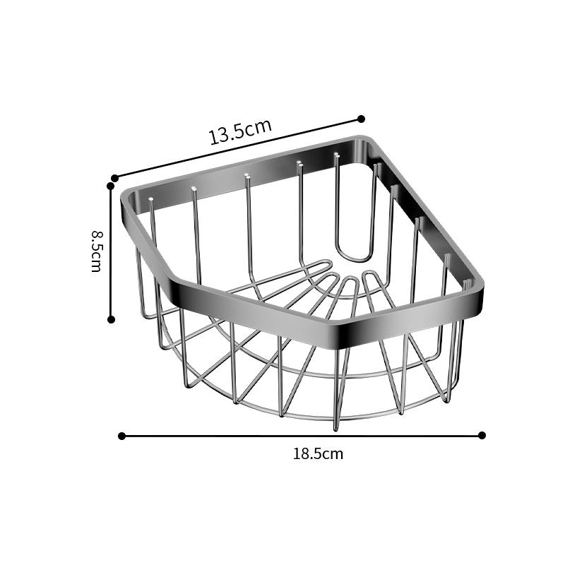 Kitchen Storage Drain Basket Adjustable Soap Sponge Shelf Bathroom Space Saving Storage Rack Wall Mounted Drain Basket