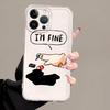 Cartoon Duck Case for iPhone 17 Pro Max XR 11 7 8 16 15 13 Pro 14 Plus XS Max 12 Mini Air Soft Phone Cover