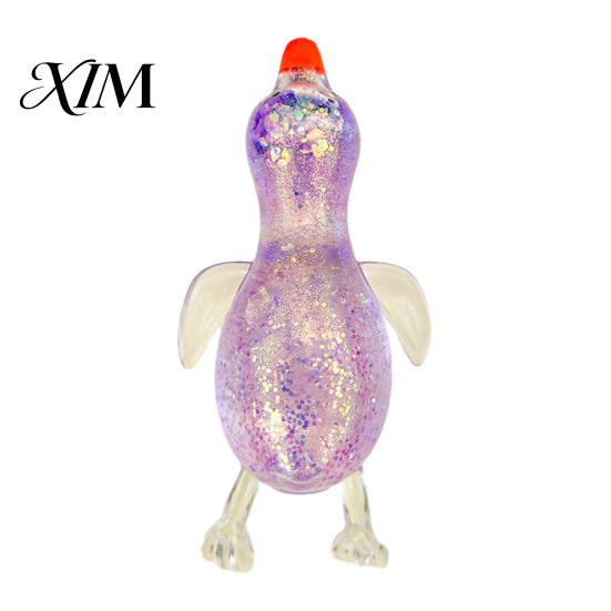 Sensory Stimulation Toy Glitter Cartoon Animal Fidget for Adults Kids Cute Pig Duck Soft Touch Stress Ball Turtle Squeeze Relief Easter Basket Stuffer