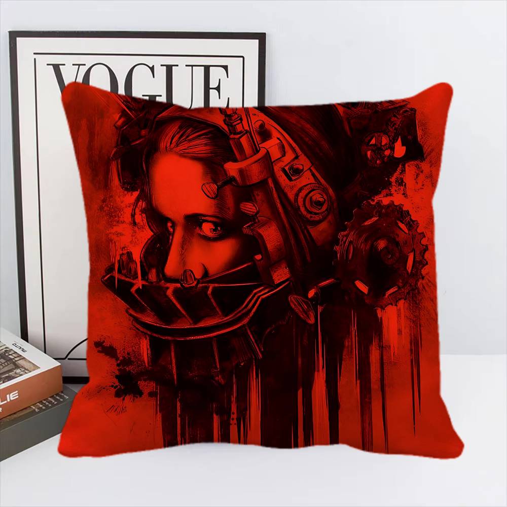 Canvas Printing Wall Art Saw Horror Movie Pillow Case Square Pillow Bedroom Sofa Leisure Comfort Cushion Home Decoration