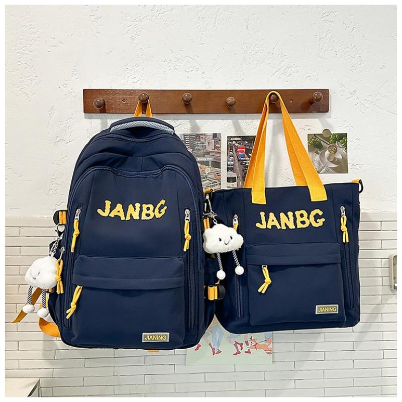 School Bag New High-value College Style Simple Letter Make-up Bag Light Travel Large-capacity Backpack
