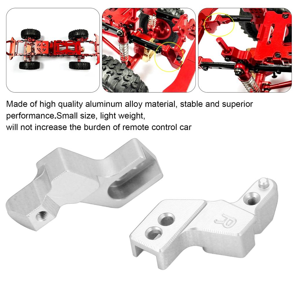 2pcs Front Bumper Mounts Aluminum Alloy Lightweight Front Fixing Seats with Screws Wrench for   SCX24 1Celsius24 RC Car