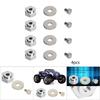 4pcs Aluminum Alloy 12mm Turn To 17mm Wheel Hex Adapter for 110 RC Car (Silver)