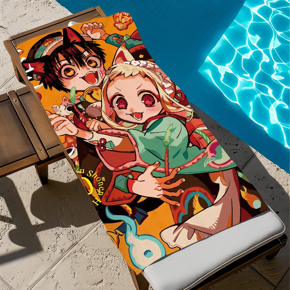 T-toilet-B-bound  anime cute H-hanako-kun Towel Beach Quick Dry Soft Pool Towels Gift for Travel Gym Shower Camping sports